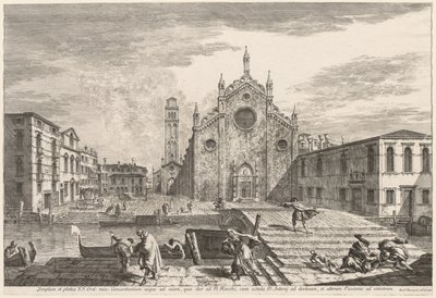 Utsikt over Venezia: Campo dei Frari, 1741. av Michele Marieschi
