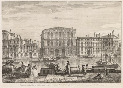 Utsikt over Venezia: Palazzo Pesaro, 1741. av Michele Marieschi