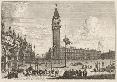 Utsikt over Venezia: Piazza og Piazzetta, 1741. av Michele Marieschi