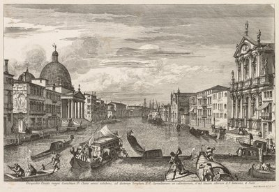 Utsikt over Venezia: Santa Chiara, 1741. av Michele Marieschi