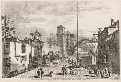 Utsikt over Venezia: The Gates of the Arsenal av Michele Marieschi