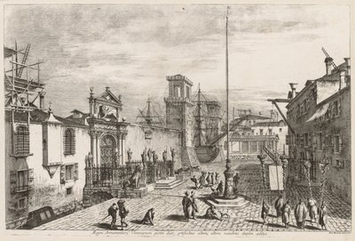 Utsikt over Venezia: The Gates of the Arsenal, 1741. av Michele Marieschi
