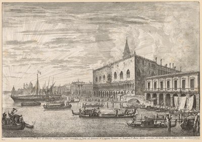 Utsikt over Venezia: Molo og S. M. Della Salute, 1741. av Michele Marieschi