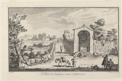 Utsikt over Campagna nær Gamberaia av Michele Marieschi after Giuseppe Zocchi