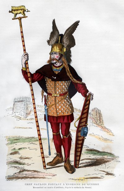 Gallia-sjef i kampdrakt med standard, 1882-1884. av Michelet
