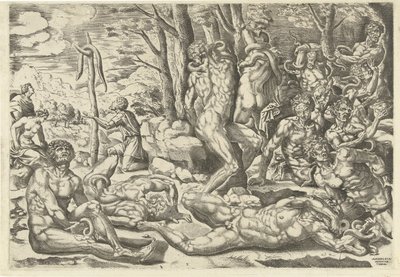 Tilbedelsen av den frekke slangen av Michiel Coxie (I) (attributed to)