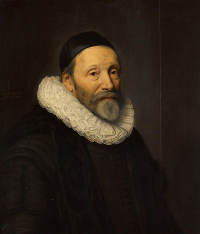 Portrett av Johannes Wtenbogaert (1557-1644) av Michiel Jansz van Mierevelt (workshop of)