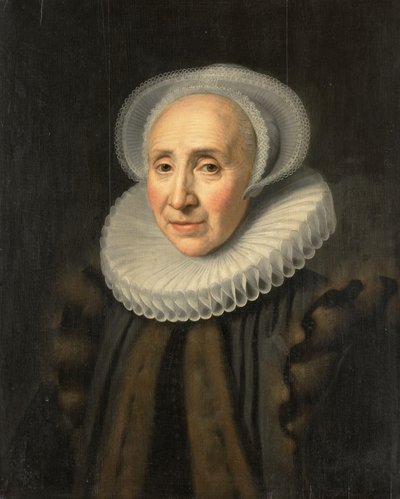 Portrett av Volckera Claesdr Knobbert (1554-1634) av Michiel Jansz van Mierevelt (workshop of)