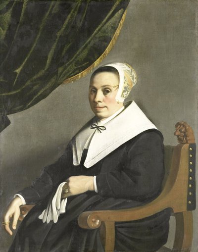 Portrett av en kvinne av Michiel Servaesz (1628-1693) Nouts