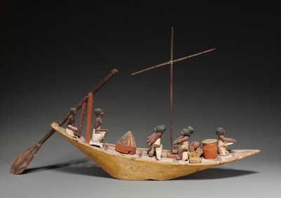 Modellbåt, sent 11. til tidlig 12. dynasti, 2040-1648 f.Kr. av Middle Kingdom Egyptian
