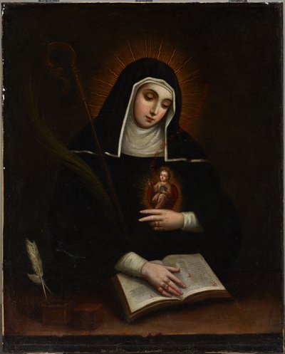 Saint Gertrude av Miguel Cabrera