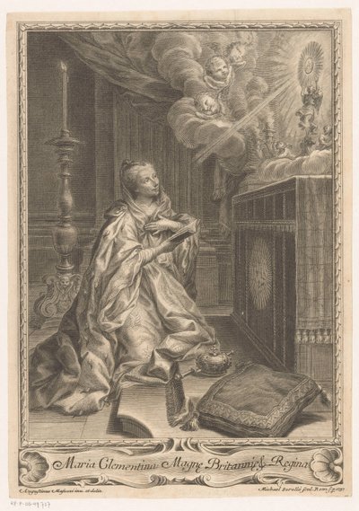 Maria Clementina Sobieska foran et alter av Miguel de Sorelló