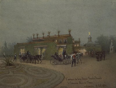 Ankomst av Alice, prinsesse av Hessen, til Livadia 10. oktober 1894, 1895 av Mihaly von Zichy