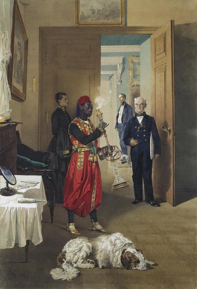 Foajeen til det store palasset i Tsarskoye Selo, 1865 av Mihaly von Zichy