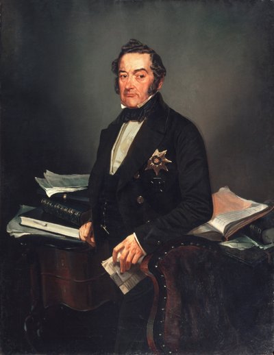 Portrett av senator Ivan Tolstoj av Mihaly von Zichy