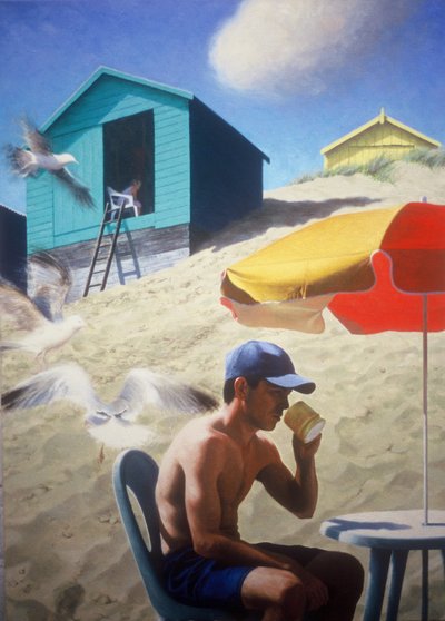 Dag ved strandhyttene av Mike Briscoe