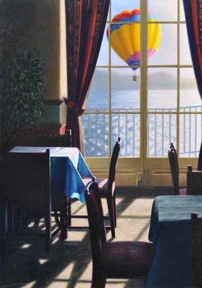 Morgenflukt, 2016 (olje på lin) av Mike Briscoe