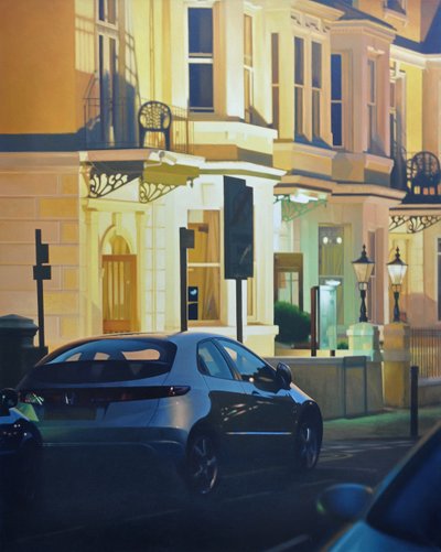 Hav fra hotellet ll, 2015 (olje på lin) av Mike Briscoe