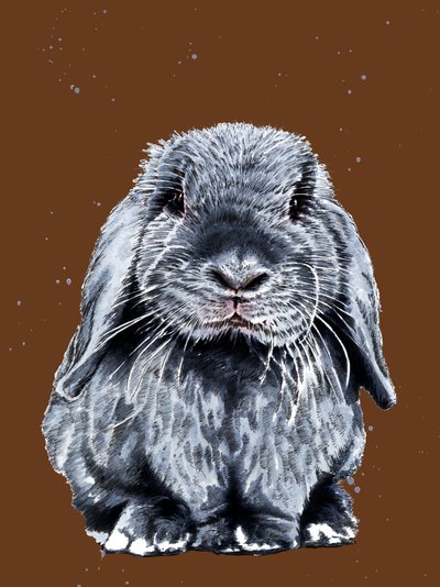 Grey One The Bunny on Burnt Orange, 2020 av Mike Davis