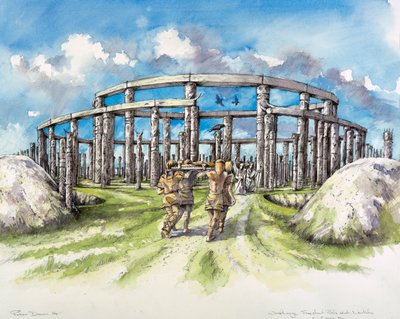 Woodhenge, c25. århundre f.Kr., c1990-2010 av Mike Seaforth