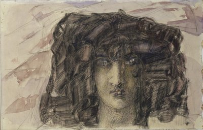 Demons hode. Illustrasjon til diktet Demonen av Mikhail Lermontov, 1890-1891 av Mikhail Aleksandrovich Vrubel