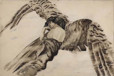 Flyvende demon, 1890-1891 av Mikhail Aleksandrovich Vrubel