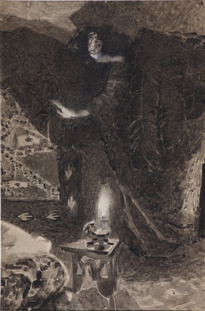 Illustrasjon til diktet Demonen av Mikhail Lermontov, 1890-1900 av Mikhail Aleksandrovich Vrubel
