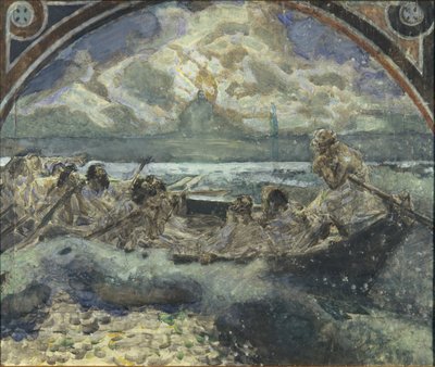 Jesus går på vannet, 1890 av Mikhail Aleksandrovich Vrubel