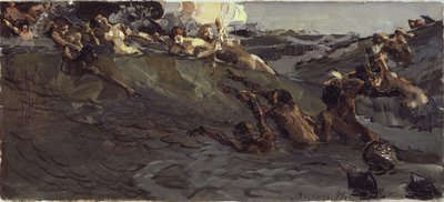 Spiller naiader og tritoner, 1899 av Mikhail Aleksandrovich Vrubel