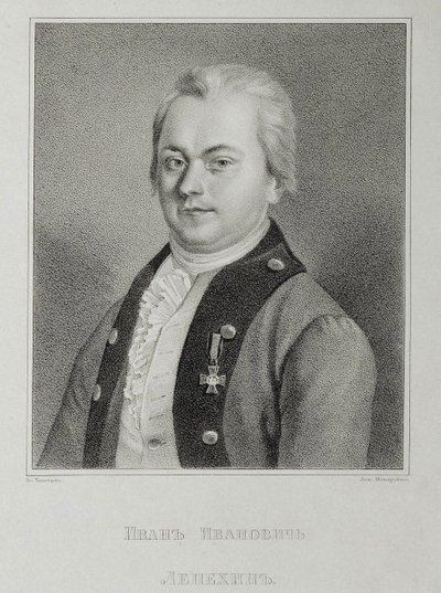 Portrett av Ivan Lepyokhin 1740-1802, ca. 1838 av Mikhail Andreyevich Kashentsev