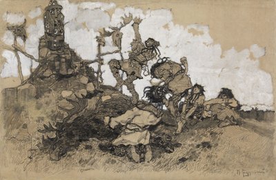 Tilbeder idoler av Mikhail Dmitrievich Ezuchevsky