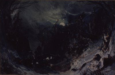 Scenedesign for operaen The Power of the Fiend av A. Serov, 1871 av Mikhail Ilyich Bocharov