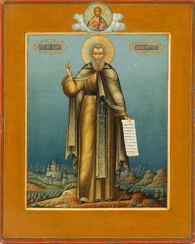 Saint Macarius av Unzha, ca. 1910 av Mikhail Ivanovich Dikaryov