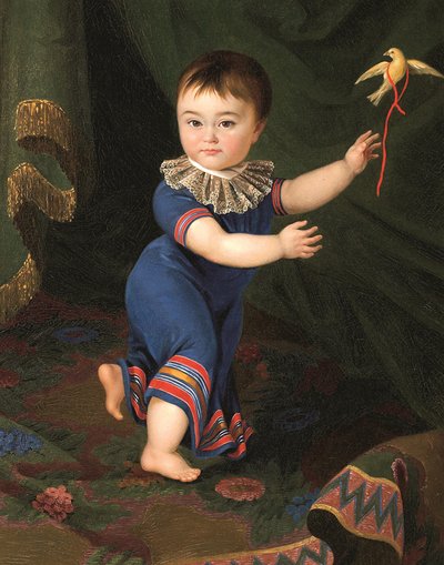 Portrett av grev Dmitri Nikolayevich Sheremetev 1803-1871 som barn, 1805. av Mikhail Matveevich Cherkasov
