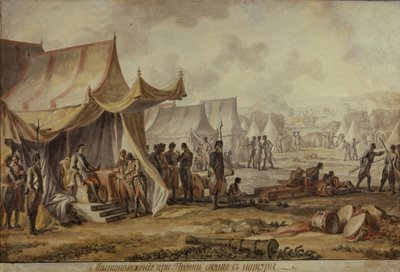 Peter I ved Pruth River, 1804 av Mikhail Matveevich Ivanov