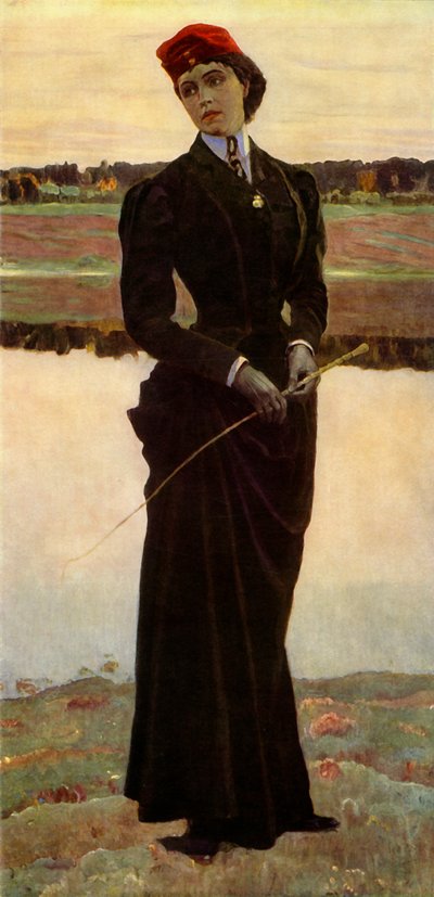 portrett av Olga Mihaylovna Nesterova-Shretera, kunstnerens døtre, 1906, 1965. av Mikhail Nesterov