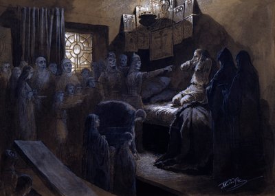 Ivan den grusomme og spøkelsene til hans ofre, 1800- eller begynnelsen av 1900-tallet av Mikhail Petrovich Klodt