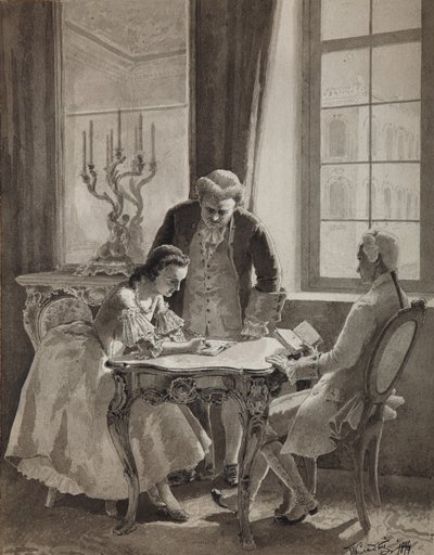 Russisk språkleksjon av keiserinne Catherine II, 1894 av Mikhail Petrovich Klodt Baron