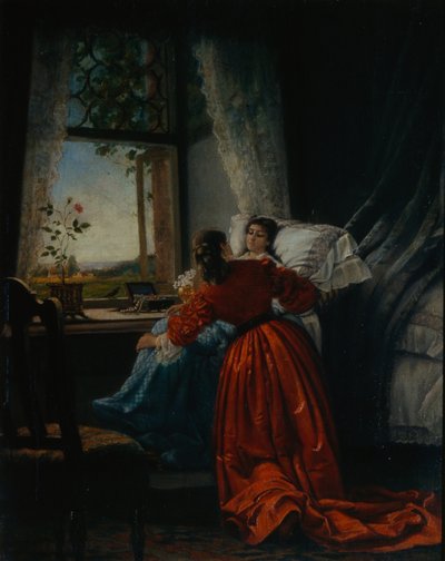Besøke de syke, 1885 av Mikhail Petrovich Klodt Baron