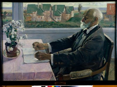 Portrett av fysiologen, psykologen og legen Ivan Petrovich Pavlov - Maleri av Mikhail Vasilyevich Nesterov (1862-1942), olje på lerret av Mikhail Vasilievich Nesterov