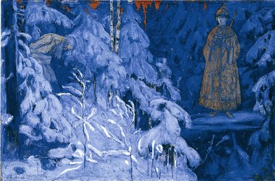 Ivan Susanin mottar en visjon av Mikhail Fyodorovich, 1906 av Mikhail Vasilievich Nesterov