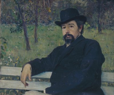 Portrett av maleren Nikolai Alexandrovich Yaroshenko 1846-1898, 1897 av Mikhail Vasilievich Nesterov
