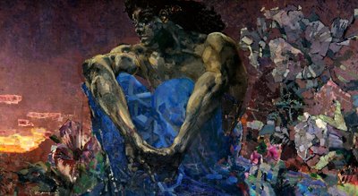 Demon (sittende) av Mikhail Aleksandrovich Vrubel