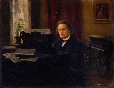 Portrett av komponisten Anton Rubinstein, sent på 1800-tallet av Mikhail Yarovoy