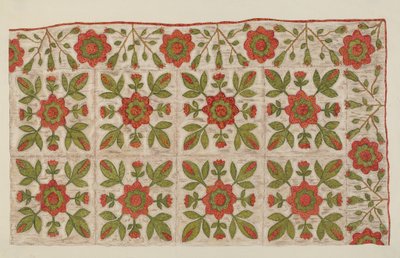 Applikert quilt av Mildred E. Bent