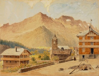 Champery og Mt. Bounaveau, Sveits av Miner Kilbourne Kellogg