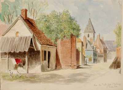 Rue du Puits Sale, St. Valery, 1862. av Miner Kilbourne Kellogg