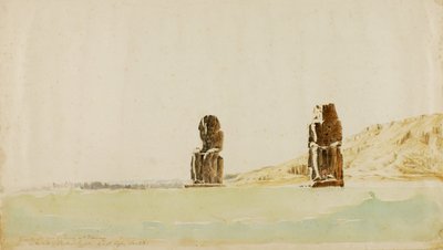 Statuer ved Memnon, Theben, n.d. av Miner Kilbourne Kellogg