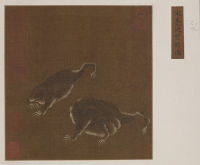 Et par trebeinte padder av Ming Dynasty Chinese School