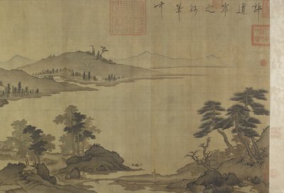 Autumn River i regn og skyer av Ming Dynasty Chinese School